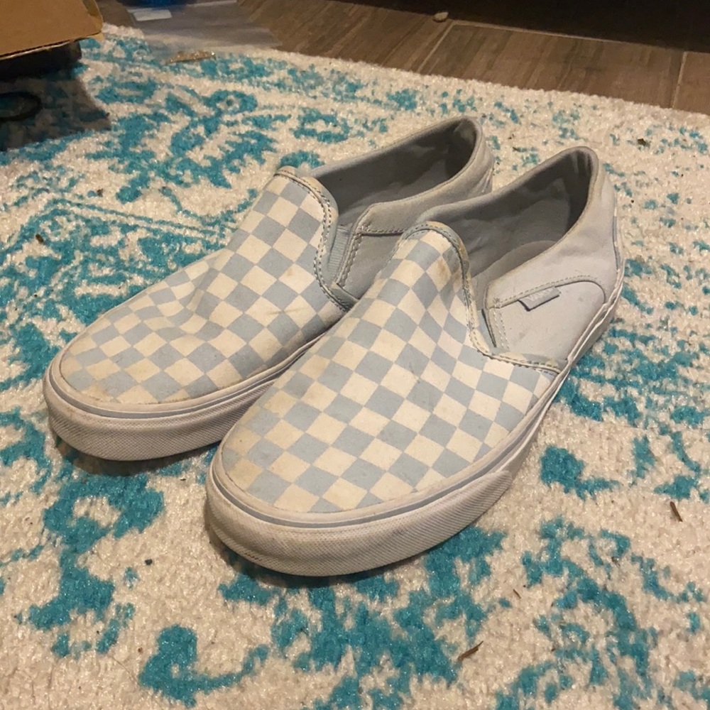 Blue Checkered Vans
